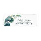 Lush Greenery and Eucalyptus Return Address Label (Voorkant)