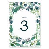 Lush Greenery and Eucalyptus Table Number Kaart (Voorkant)