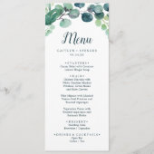 Lush Greenery and Eucalyptus Wedding Dinner Menu (Voorkant)