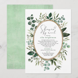 Lush Greenery Baby shower by Mail Long Distance Kaart