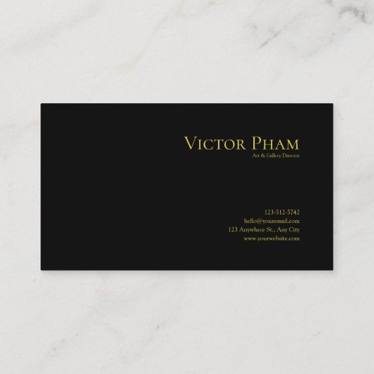 Lush Greenery Black Gold Frame Botanical Visitekaartje (Achterkant)