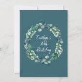 Lush Greenery en Eucalyptus 30th Birthday Kaart (Achterkant)