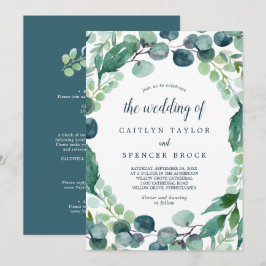 Lush Greenery en Eucalyptus allemaal in één bruilo Kaart