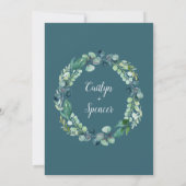 Lush Greenery en Eucalyptus Couples Shower Kaart (Achterkant)