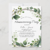 Lush Greenery en Eucalyptus Housewarming Party Kaart (Voorkant)