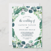Lush Greenery en Eucalyptus The Wedding of Kaart (Voorkant)