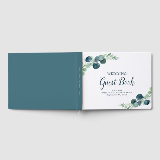 Lush Greenery en Eucalyptus Wedding Gastenboek (Volledig)