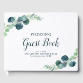Lush Greenery en Eucalyptus Wedding Gastenboek (Voorkant)