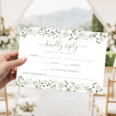 Lush Greenery Eucalyptus Floral Wedding RSVP card Kaartje