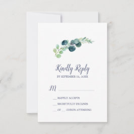 Lush Greenery & Eucalyptus Simple RSVP-kaart RSVP Kaartje