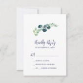 Lush Greenery & Eucalyptus Simple RSVP-kaart RSVP Kaartje (Voorkant)