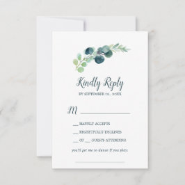 Lush Greenery & Eucalyptus Song Request RSVP Card