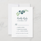 Lush Greenery & Eucalyptus Song Request RSVP Card (Voorkant)