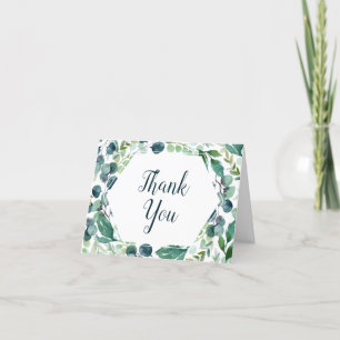 Lush Greenery & Eucalyptus Wedding Thank You Card Bedankkaart