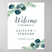Lush Greenery & Eucalyptus Welcome Wedding Poster (Voorkant)