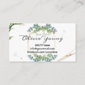 Lush Greenery floral Natural Dandelion Visitekaartje (Achterkant)