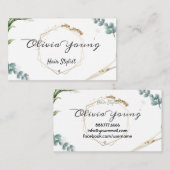 Lush Greenery floral natural Visitekaartje (Voorkant / Achterkant)