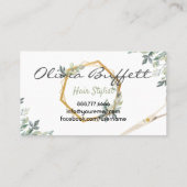 Lush Greenery floral Roos Gold natuur Visitekaartje (Achterkant)