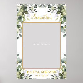 Lush greenery foliage eucalyptus en gouden foto poster