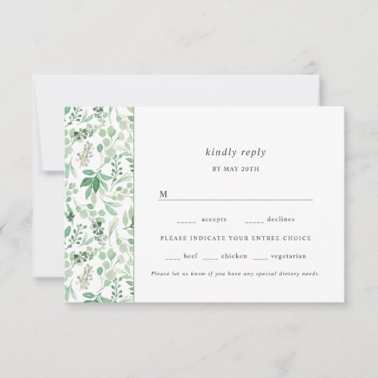 Lush Greenery kiest voor bruiloft rsvp (Voorkant)