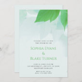 Lush Greenery Modern Botanical Green Wedding Kaart (Voorkant / Achterkant)