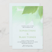 Lush Greenery Modern Botanical Green Wedding Kaart (Voorkant / Achterkant)