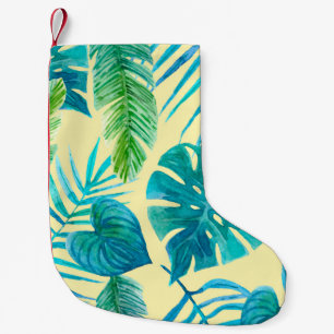 Lush Greenery of tropische planten uit oerwoud. En Kleine Kerstsok