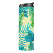 Lush Greenery of tropische planten uit oerwoud. En Thermosbeker (Gedraaid links)