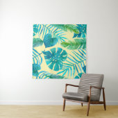 Lush Greenery of tropische planten uit oerwoud. En Wandkleed (In Situ (horizontaal))