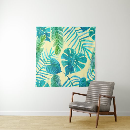 Lush Greenery of tropische planten uit oerwoud. En Wandkleed (In situ)