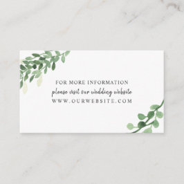 Lush Greenery trouwinformatiekaart Informatiekaartje