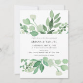 Lush Greenery trouwuitnodiging 4197 Kaart (Voorkant)