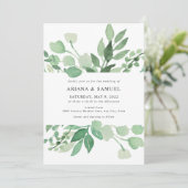 Lush Greenery trouwuitnodiging 4197 Kaart (Staand voorkant)