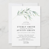 Lush Greenery Wedding Invitation Kaart (Voorkant)