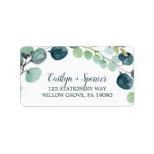 Lush Greenery Wedding RSVP Adresetiketten Etiket (Voorkant)