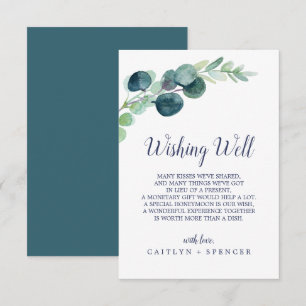 Lush Greenery Wedding Wishing Well Kaart
