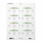 Lush Greenery White Serum Labels (Full Sheet)