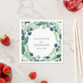 Lush Greenery Wreath Wedding Servet (Insitu)