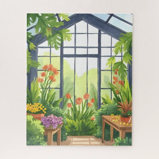 Lush Greenhouse | Floral Botanical Garden Legpuzzel (Verticaal)