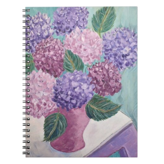 Lush Hydrangea Painting Notitieboek (Voorkant)