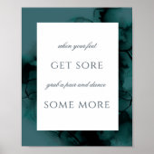 Lush Ink flip flop trouwbord Poster (Voorkant)