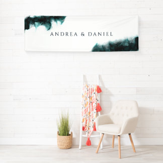 Lush-inkt trouwbanner spandoek