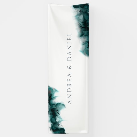 Lush-inkt trouwbanner spandoek (Verticaal)