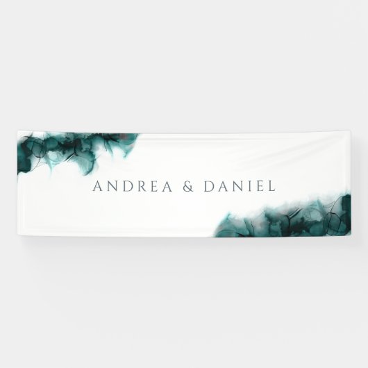 Lush-inkt trouwbanner spandoek (Horizontaal)