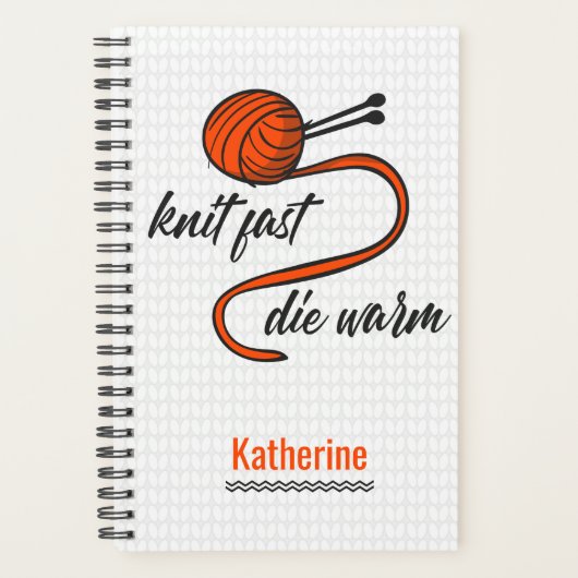 Lush Lava Oranje Knit Fast, Die Warm Planner (Voorkant)