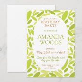 Lush Leafy Delight Verjaardag Kaart (Voorkant / Achterkant)