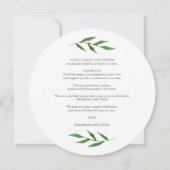 Lush Leaves Elegant Bedankt met Bericht op Terug Kaart (Achterkant)