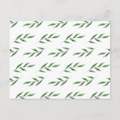 Lush Leaves Elegant Waterverf bruiloft receptie Informatiekaartje (Achterkant)