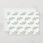 Lush Leaves Elegant Waterverf Bruiloft RSVP Kaartje (Achterkant)