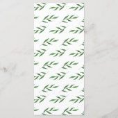 Lush Leaves Elegant Waterverf Wedding Menu (Achterkant)